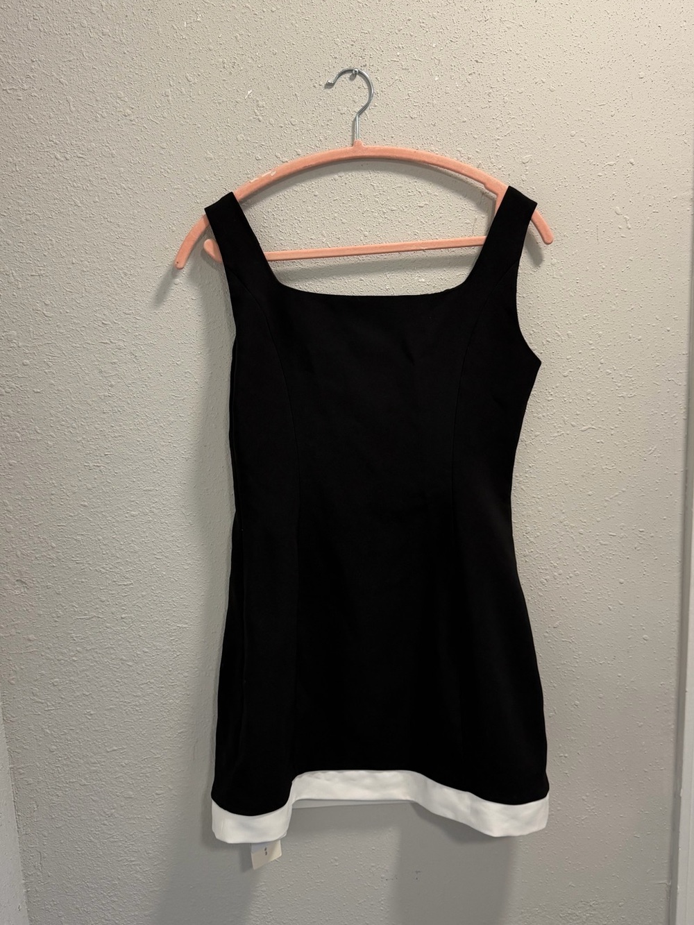 Black and White Square Neckline Dress Size Medium NWT
